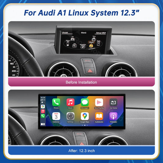 12.3inch Multimedia Player Carplay Display For Audi 2012-2018
