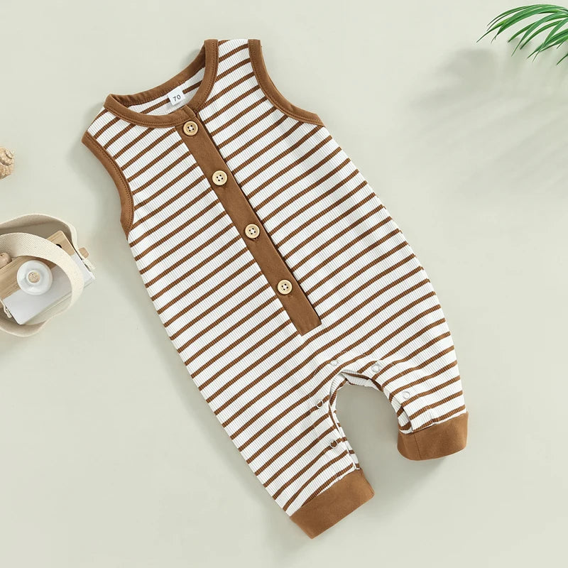 1Pc Striped Onesie 0-18m