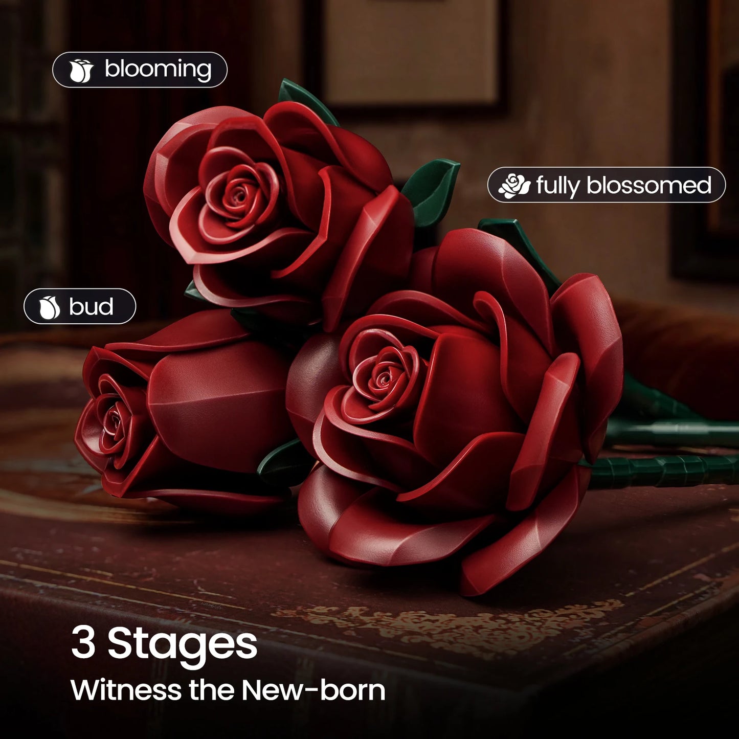 Roses Bouquet Building Set