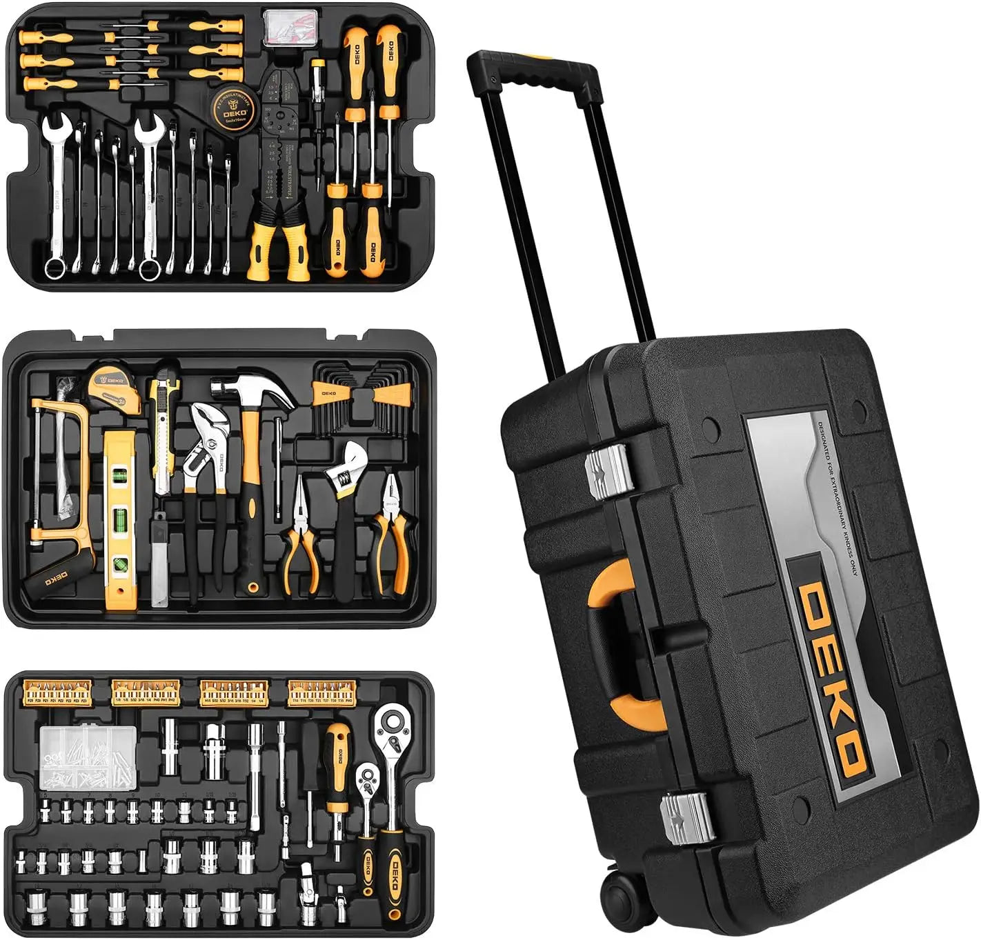 DEKO 258 Piece Rolling Tool Kit
