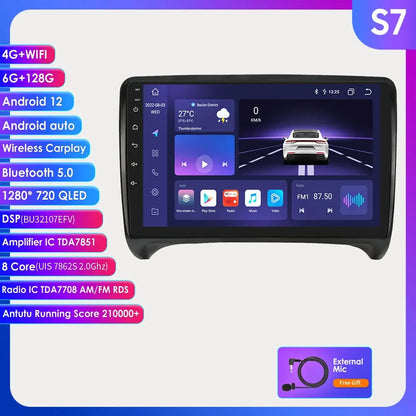 CarPlay Android Auto radio For Audi TT MK2 8J 2006-2014