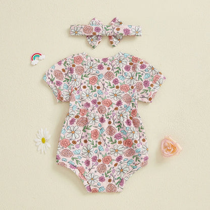 1Pc Fruit/Flower Onesie 3m-18m