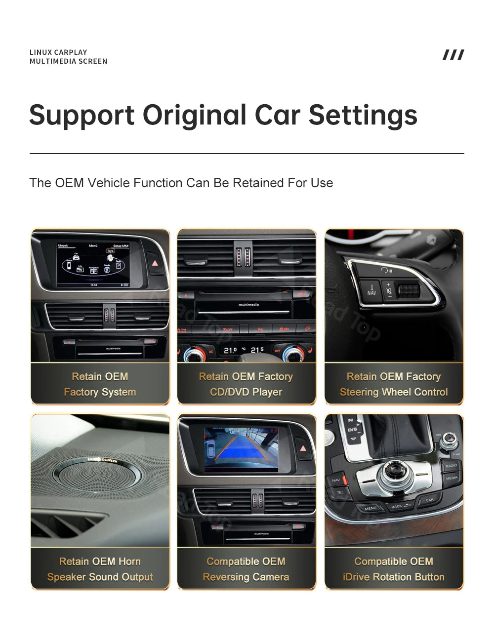 12.3' Wireless CarPlay For Audi A4 2009-20012