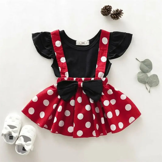 2Pc Polka Dot Dress 12M-3T