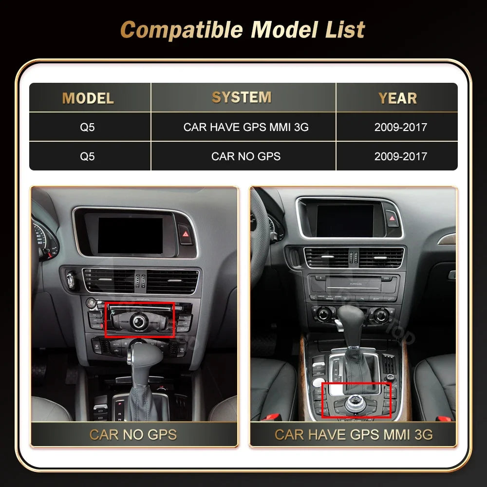 12.3' Wireless CarPlay For Audi A4 2009-20012