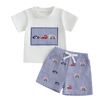 2Pc Emergency Services Embroidery Outfit 6M-4T