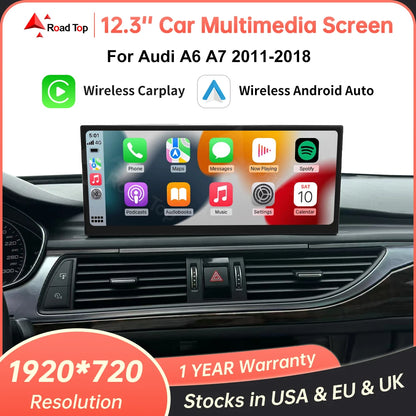 12.3'' Linux Multimedia Display For Audi A6 A7 2011-2018