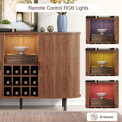 Wine Bar Cabinet w/ LED Light