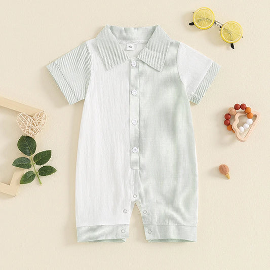 1Pc Multi-Color Button Onesie 0-18m