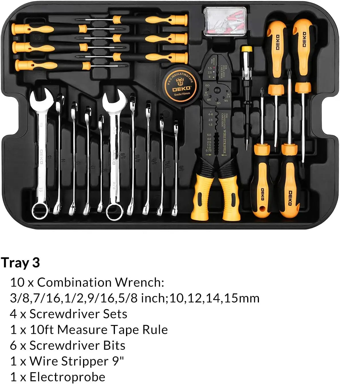DEKO 258 Piece Rolling Tool Kit