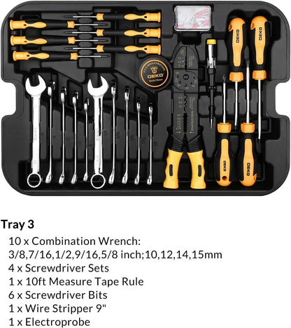 DEKO 258 Piece Rolling Tool Kit