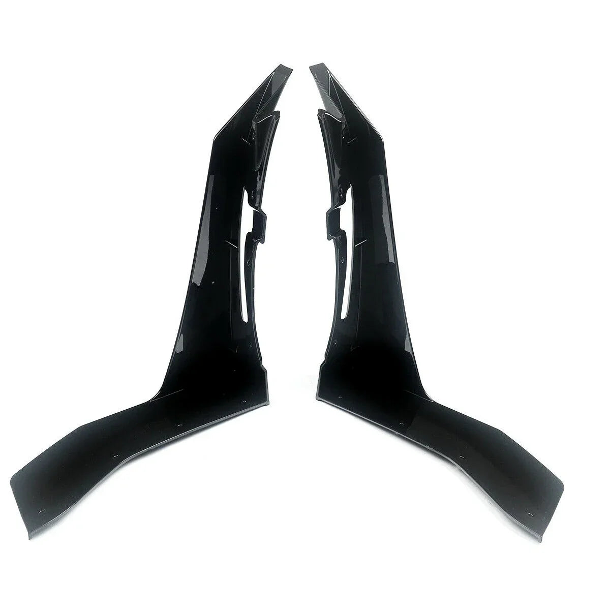 Black Front Bumper Splitters For Ford Mustang 2015-2022