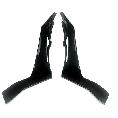 Black Front Bumper Splitters For Ford Mustang 2015-2022