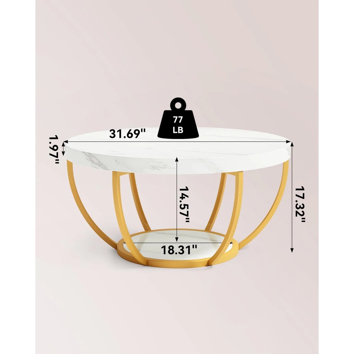 2-Tier Round Coffee Table