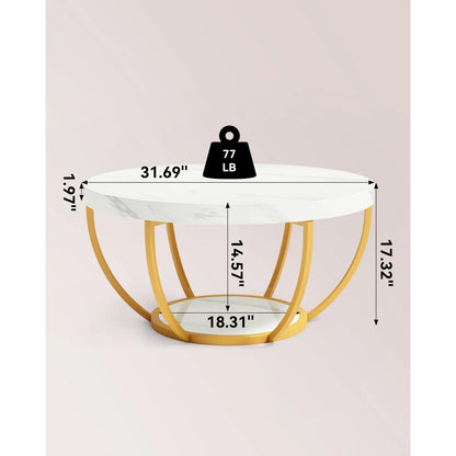 2-Tier Round Coffee Table