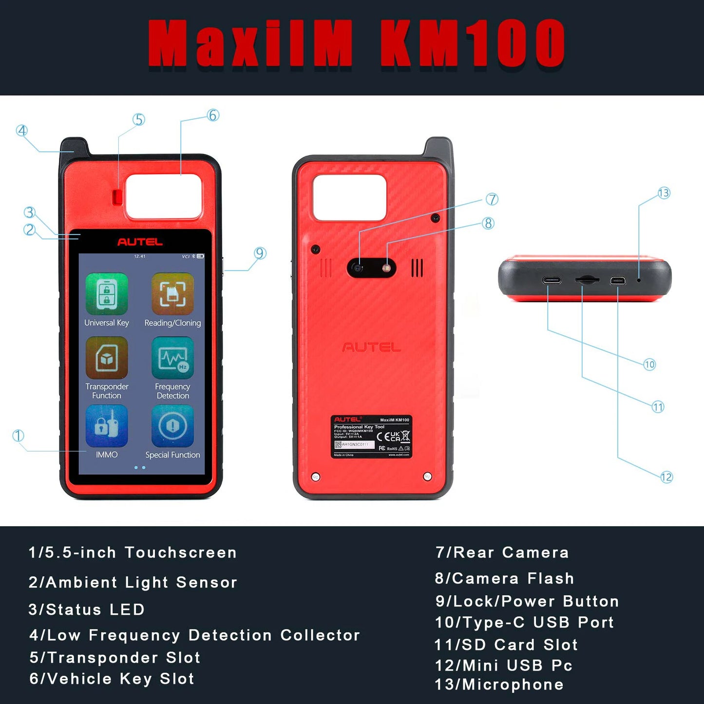 Autel MaxiIM KM100 Key Fob Programmer Immobilizer