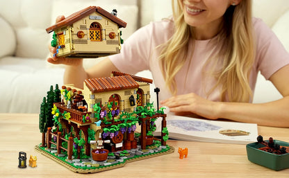 Winery Chateau House with led-Vineyard Castle Building Set