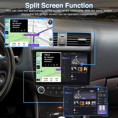 10.1in Wireless Car Carplay/Reversing Camera For Accord 2003-2007