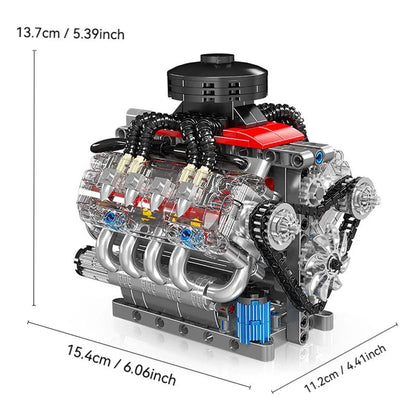 487PCS LSX454 V8 Engine Model W/ Simulated Gearbox Assembly