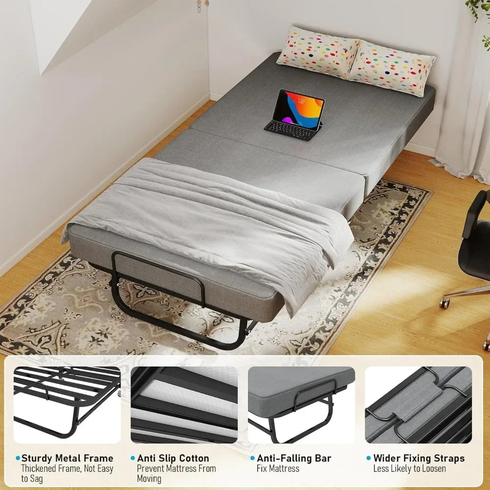 Folding Bed with Mattress