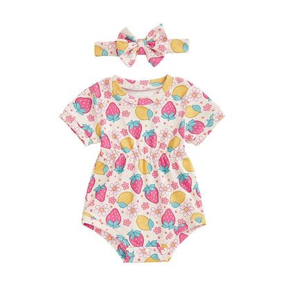1Pc Fruit/Flower Onesie 3m-18m