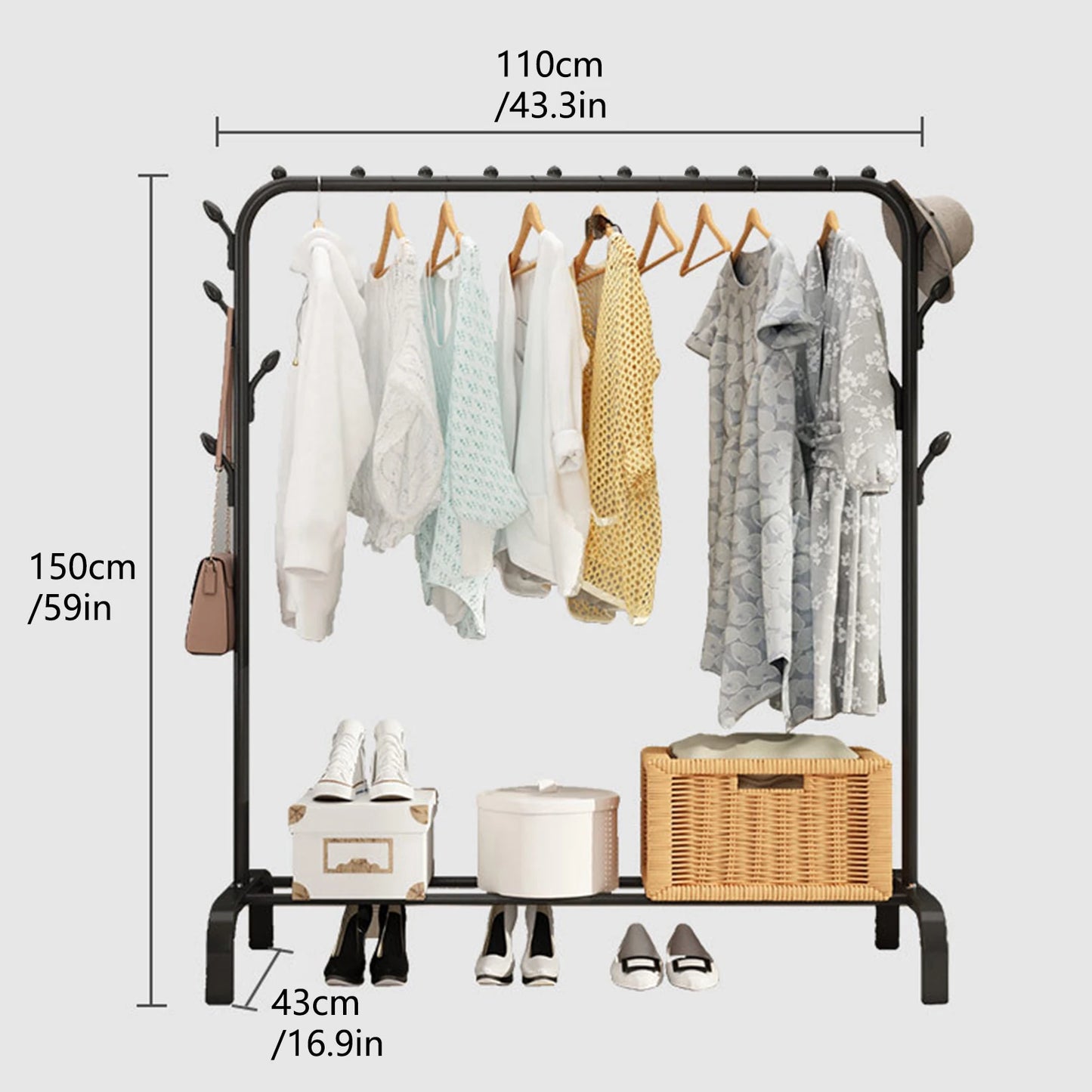Heavy-Duty Metal Clothes Racks