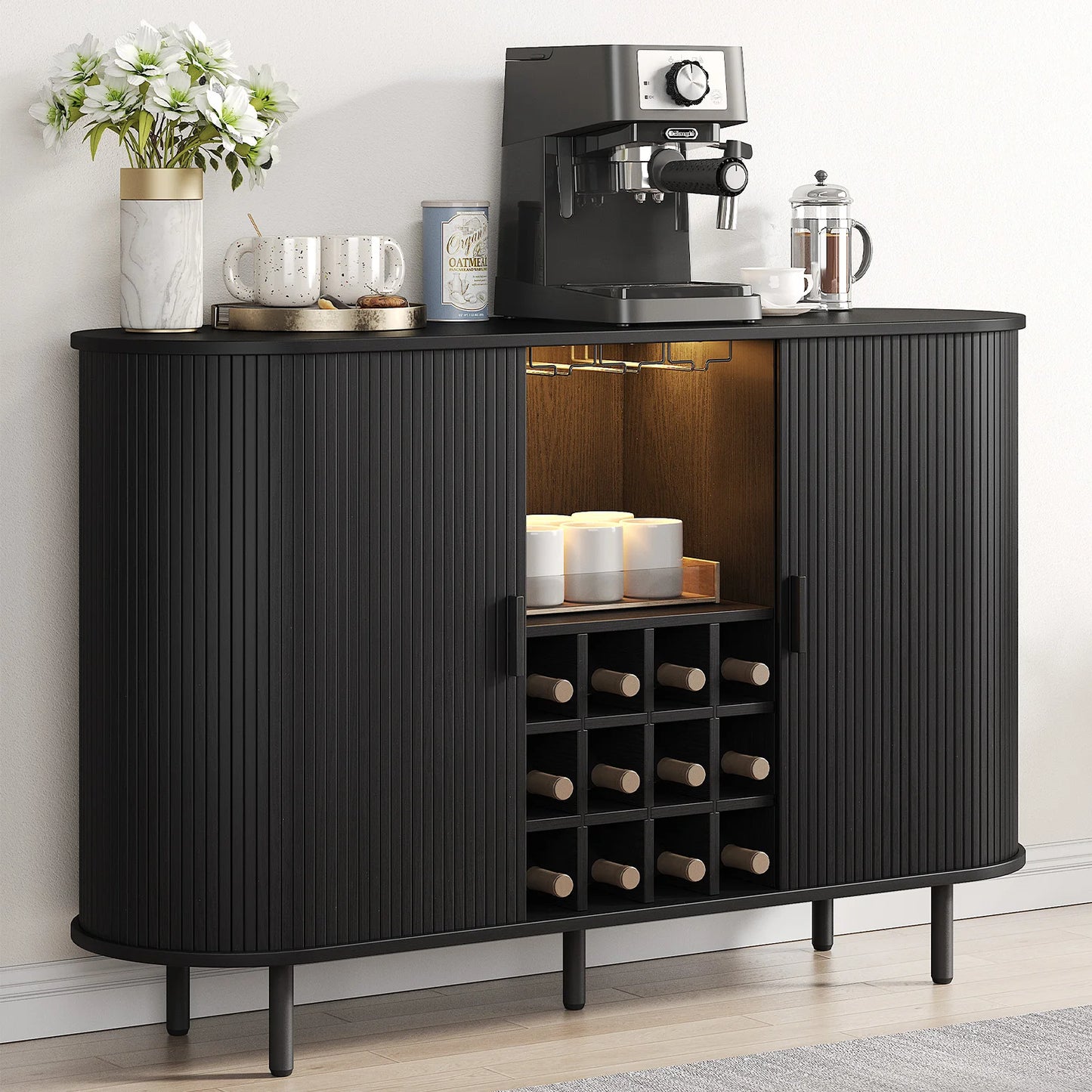 Wine Bar Cabinet w/ LED Light