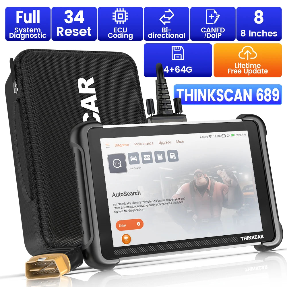 Lifetime Free Update THINKCAR THINKSCAN 689 OBD2 Scanner