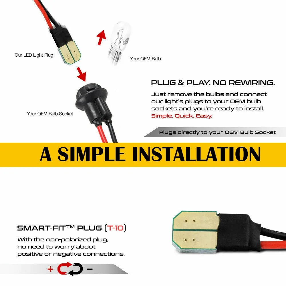 LED Side Marker Lights For Ford Mustang 2010-2014