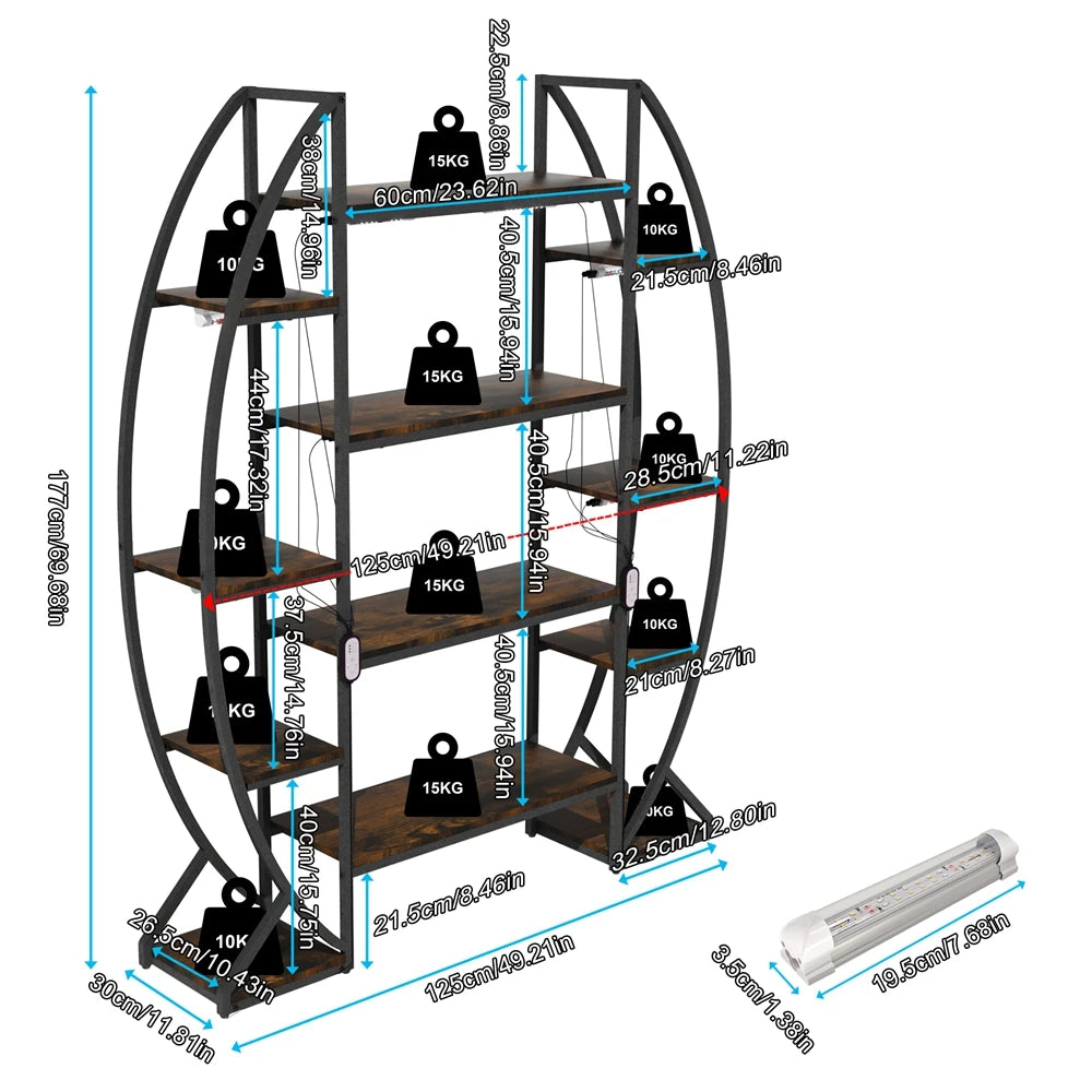 Exquisite Indoor Plant Stand Rack with Grow Lights