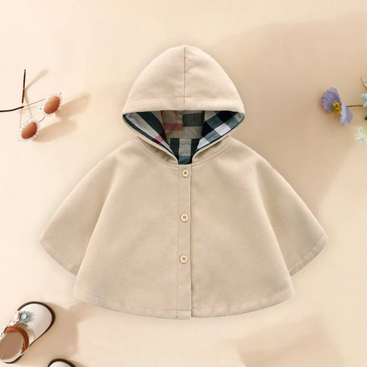 1 Pc Hooded Cape Coat 3M-5Y
