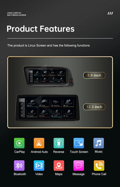 12.3' Wireless CarPlay For Audi A4 2009-20012