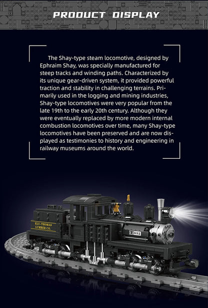 Mould King 12032 Steam Locomotive Building Block Assembly