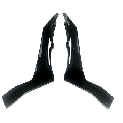 Black Front Bumper Splitters For Ford Mustang 2015-2022