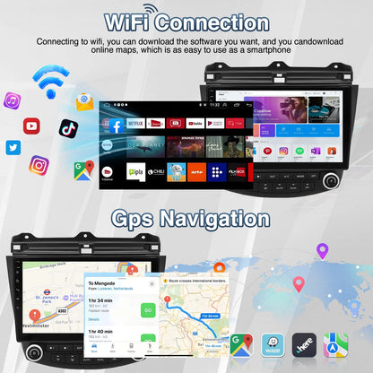 10.1in Wireless Car Carplay/Reversing Camera For Accord 2003-2007