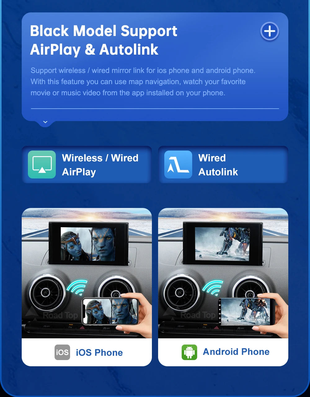 Carplay Wireless Android Auto interface For Audi A3 S3 2013-2018