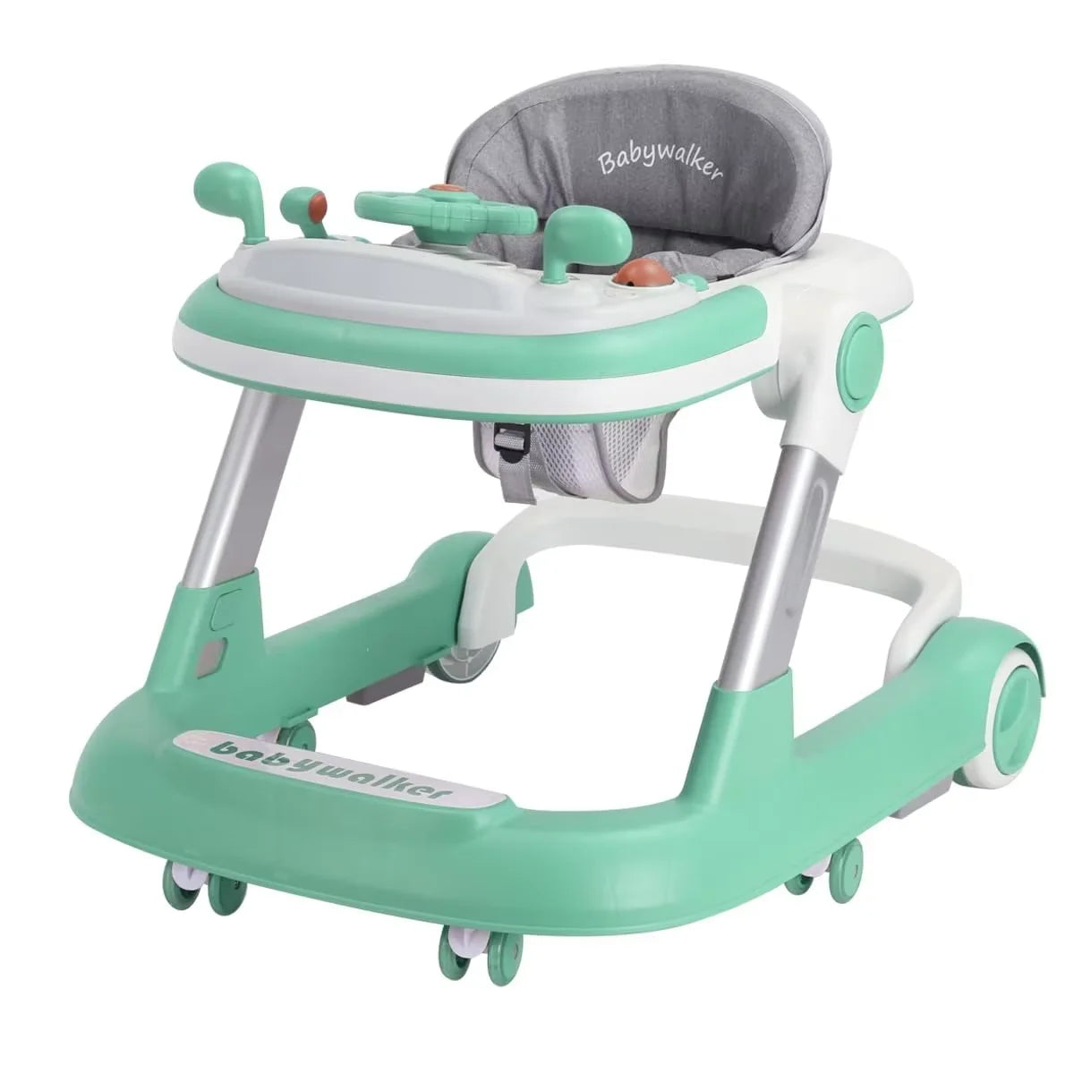 2-in-1 Baby Walker W/ Anti-Roll Design 6-18 Months