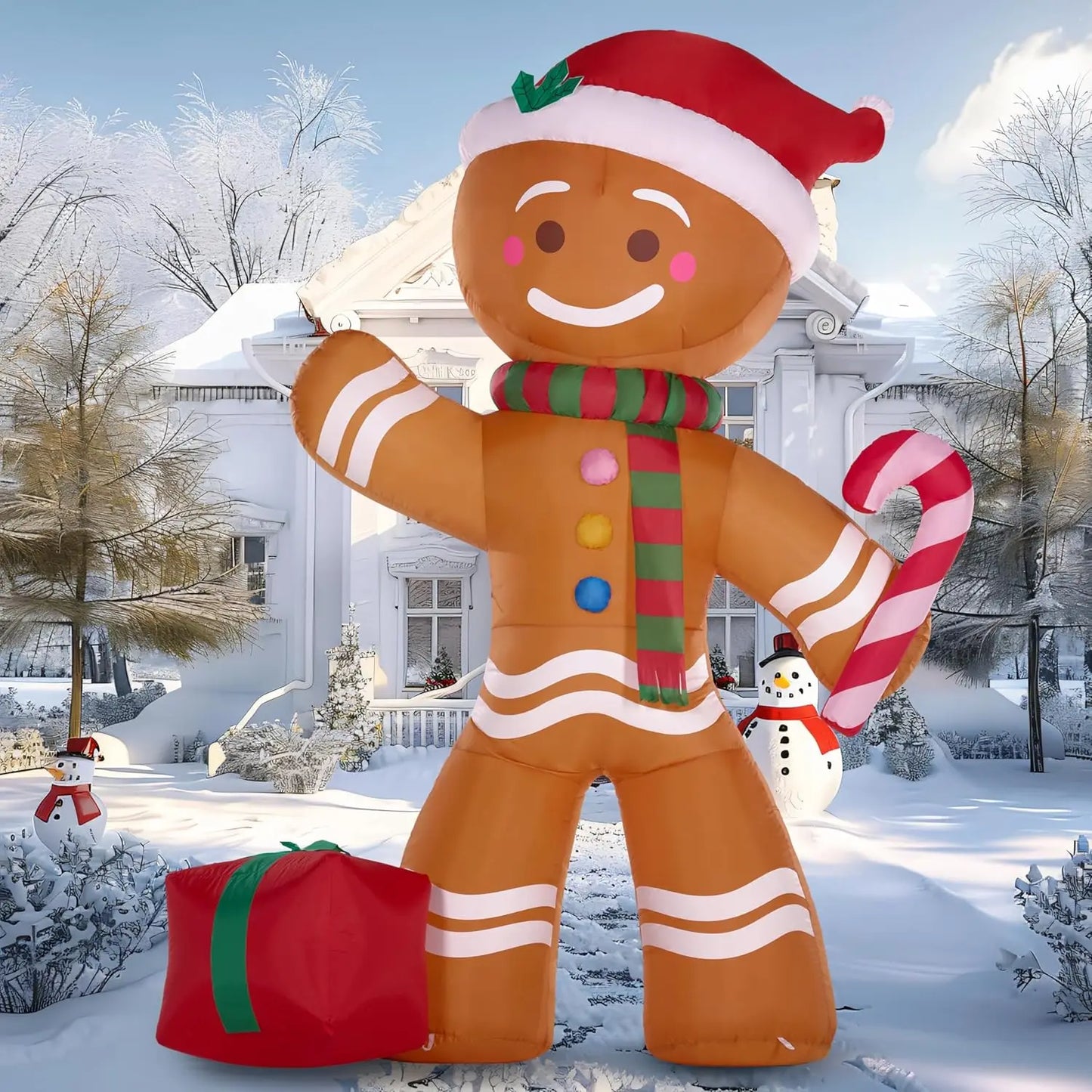 JOYFY 8 FT Inflatable Gingerbread Man