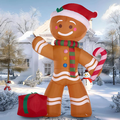 JOYFY 8 FT Inflatable Gingerbread Man