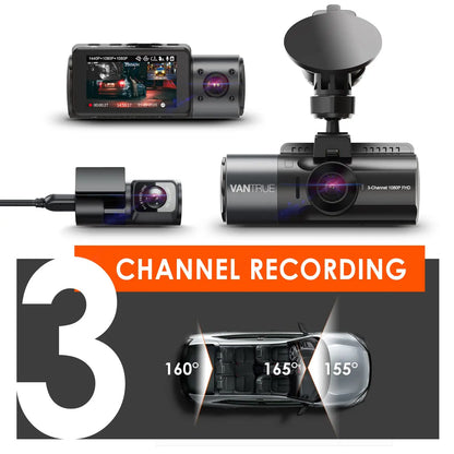 Vantrue N4 4K Dashcam 4K+1080P Front and Rear Dash Camera
