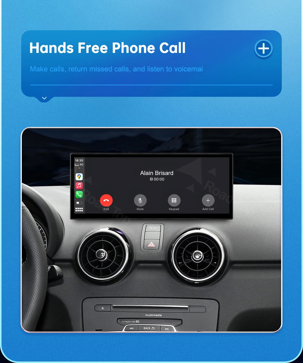 12.3inch Multimedia Player Carplay Display For Audi 2012-2018