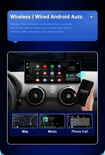 12.3inch Multimedia Player Carplay Display For Audi 2012-2018