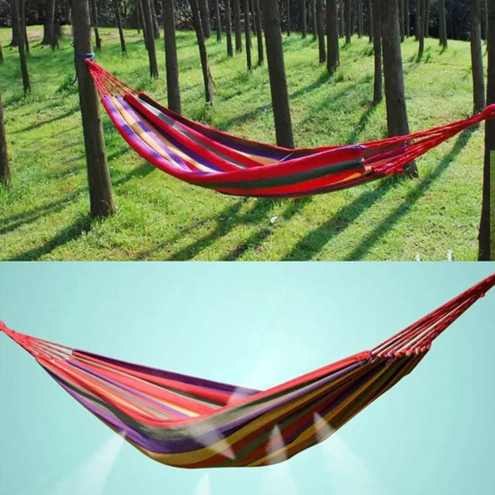 1-2 Person Cotton Rainbow Hammock