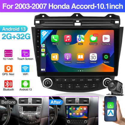 10.1in Wireless Car Carplay/Reversing Camera For Accord 2003-2007