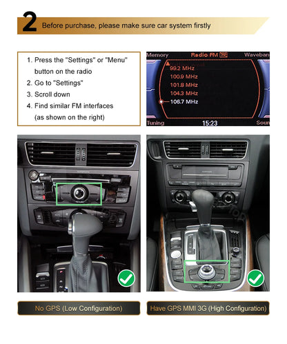 12.3' Wireless CarPlay For Audi A4 2009-20012