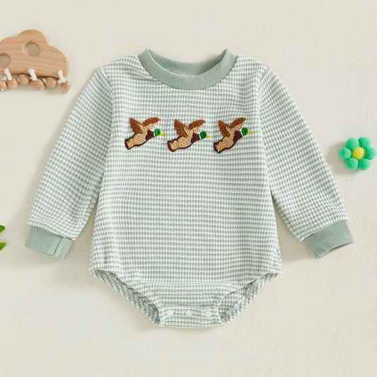 1 Pc Striped Duck Onesie 3-18M