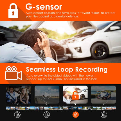 Vantrue N4 4K Dashcam 4K+1080P Front and Rear Dash Camera