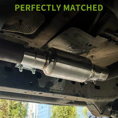 2.5"/3'' Stainless Steel Muffler Length 12" For Ford