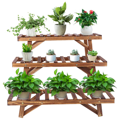 3-Tier Wood Ladder Shelf