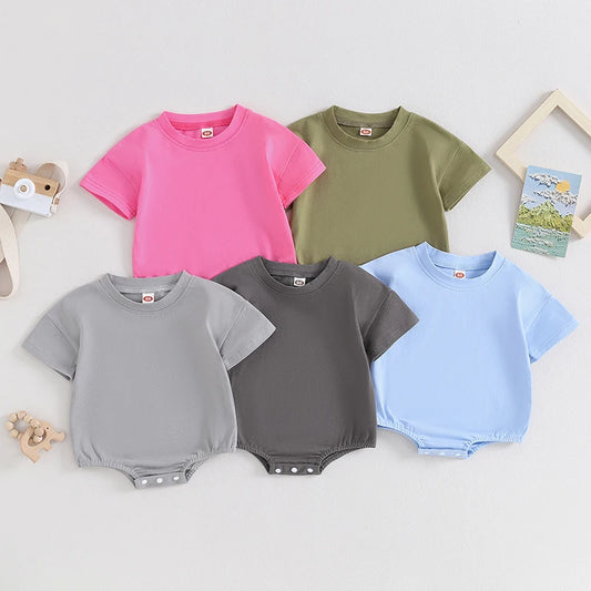 1Pc Solid Color Onesie 3-18m
